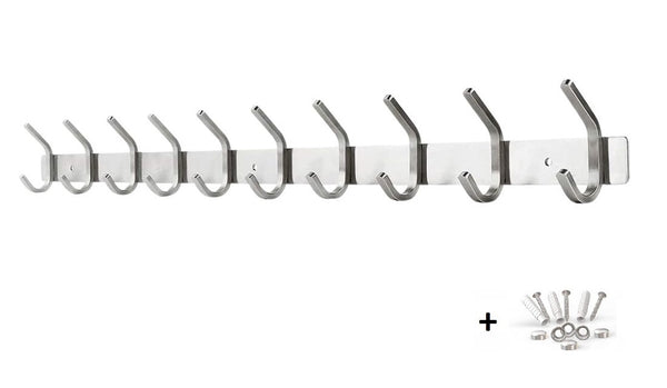 Wall coat rack 20 hooks | 75cm | Including mounting material