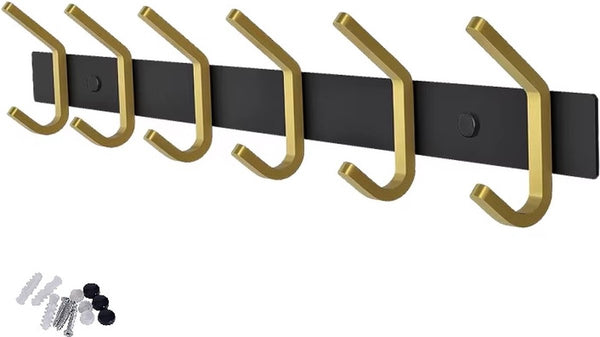 Wall coat rack 12 hooks | Stainless steel | 46cm | Including mounting material