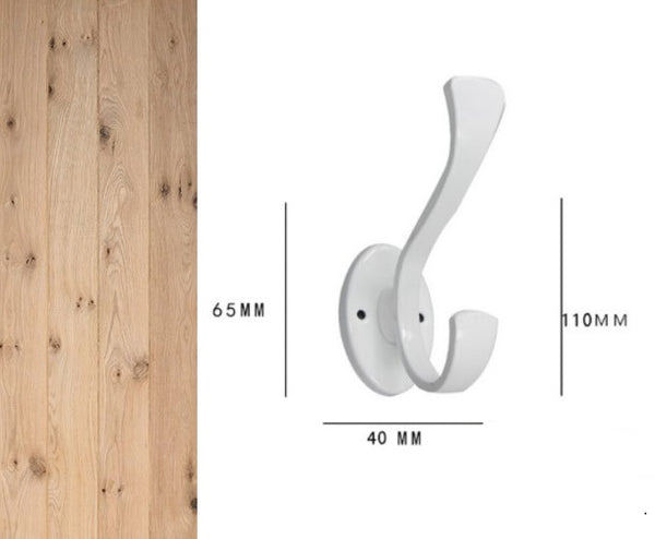 Coat hook White Large including screws | Coat hook | Hanging hook