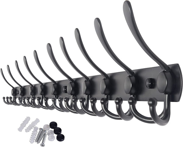 Wall coat rack 30 hooks | 96cm | Including mounting material