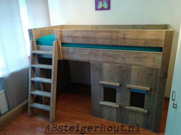 Scaffolding wooden loft bed "Isa"