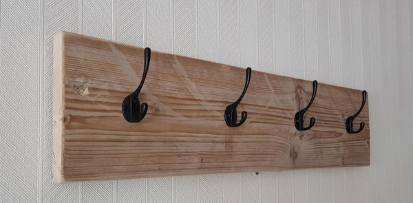 Coat rack 80cm 4x2 hooks